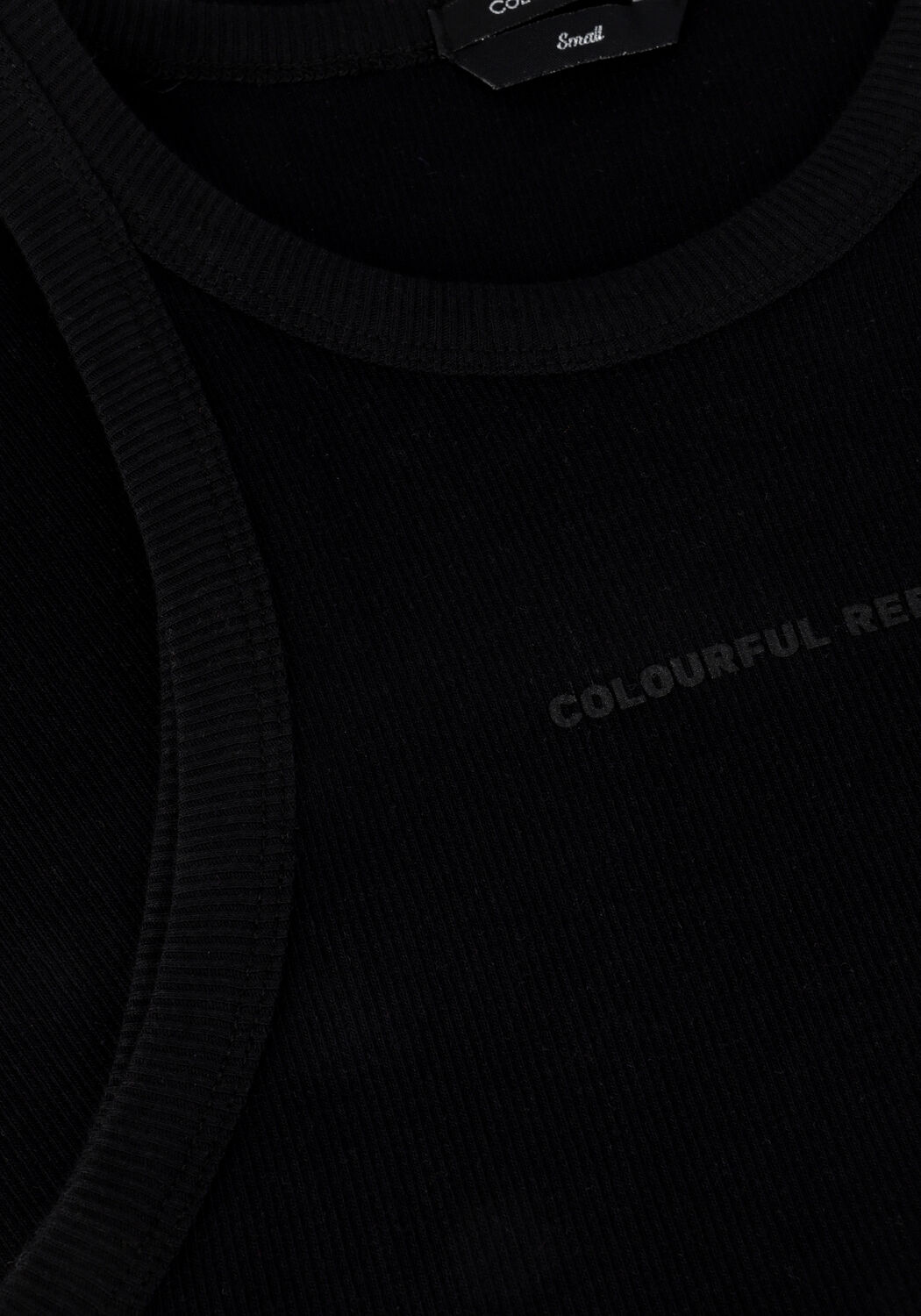 Zwarte COLOURFUL REBEL Top SACHI RIB TANKTOP - large