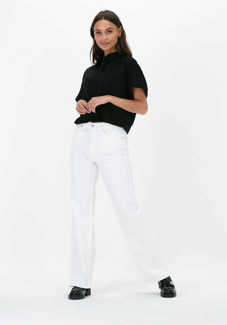 Zwarte SELECTED WOMEN Blouses SLFGULIA SS CROPPED SHIRT - large