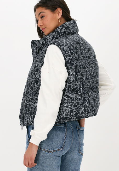 Zwarte MICHAEL KORS Bodywarmer OUTLINE LOGO PUFFER VEST - large