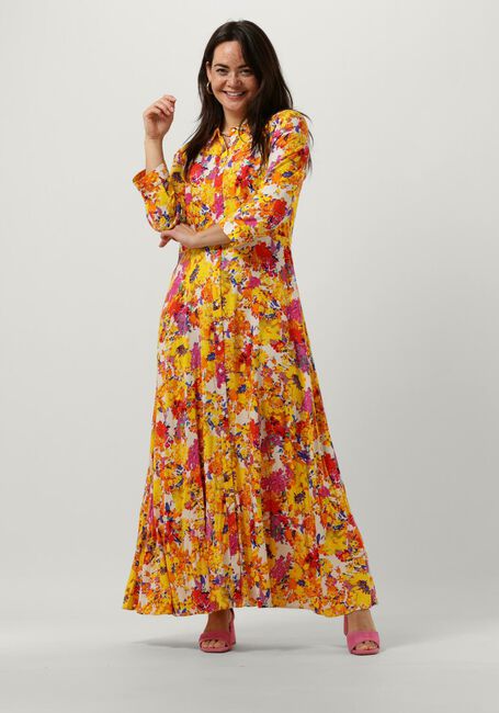 Gele Y.A.S. Maxi jurk YASSAVANNA LONG SHIRT DRESS - large