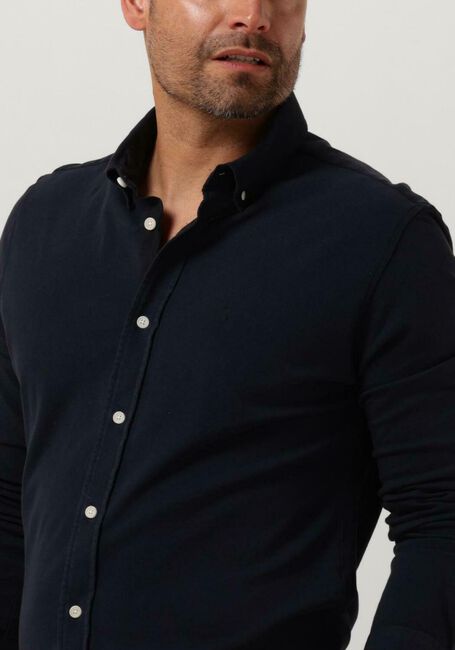 Blauwe BUTCHER OF BLUE Overshirt ROBBINS CLEAN PIQUE SHIRT - large