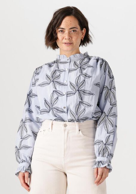 Blauwe NUKUS Blouses JENNA BLOUSE EMBROIDERY - large