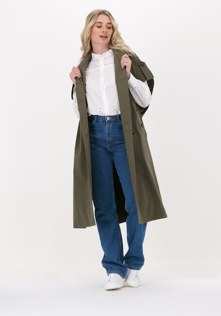 Donkergroene BEAUMONT Trenchcoats SLEEVELESS OVERSIZED TRENCH - large