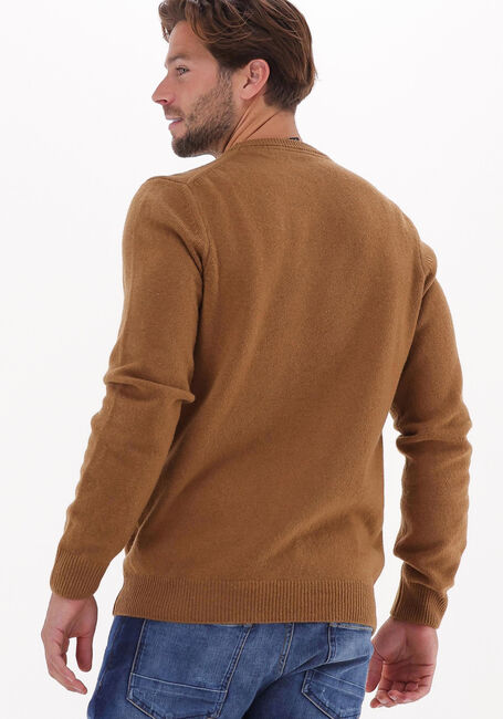 Bruine LYLE & SCOTT Trui CREW NECK LAMBSWOOL BLEND JUMPER - large