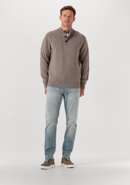 Taupe STEFANO LAURAN Trui HALF ZIP L - large