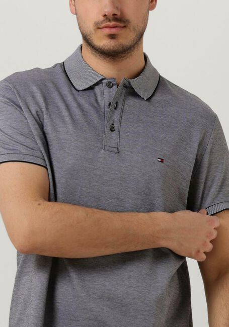Grijze TOMMY HILFIGER Polo OXFORD LOGO COLLAR REG POLO - large
