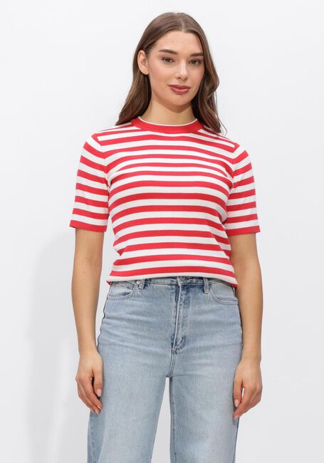 Rode OBJECT Top OBJESTER S/S NEW KNIT PULLOVER - large