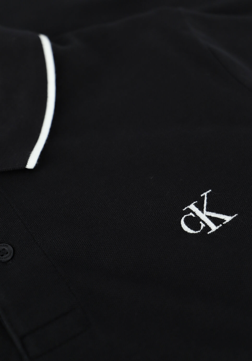 Zwarte CALVIN KLEIN Polo TIPPING SLIM POLO - large