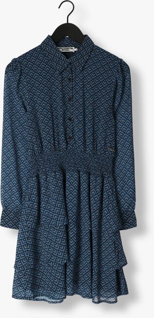 Blauwe COLOURFUL REBEL Mini jurk SACHA SMALL GEO MINI SHIRT DRESS - large