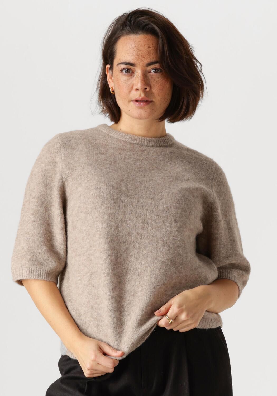 Gestuz Gebreide pullover met ribboorden model 'Alpha'