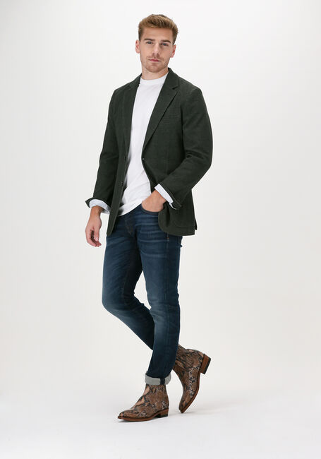 Donkergroene PROFUOMO Colbert JACKET KNITTED HO - large