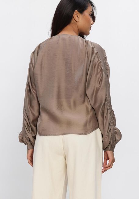 Taupe MSCH COPENHAGEN Blouses MSCHRAMONA RIKKELIA VOLUME SHIRT - large