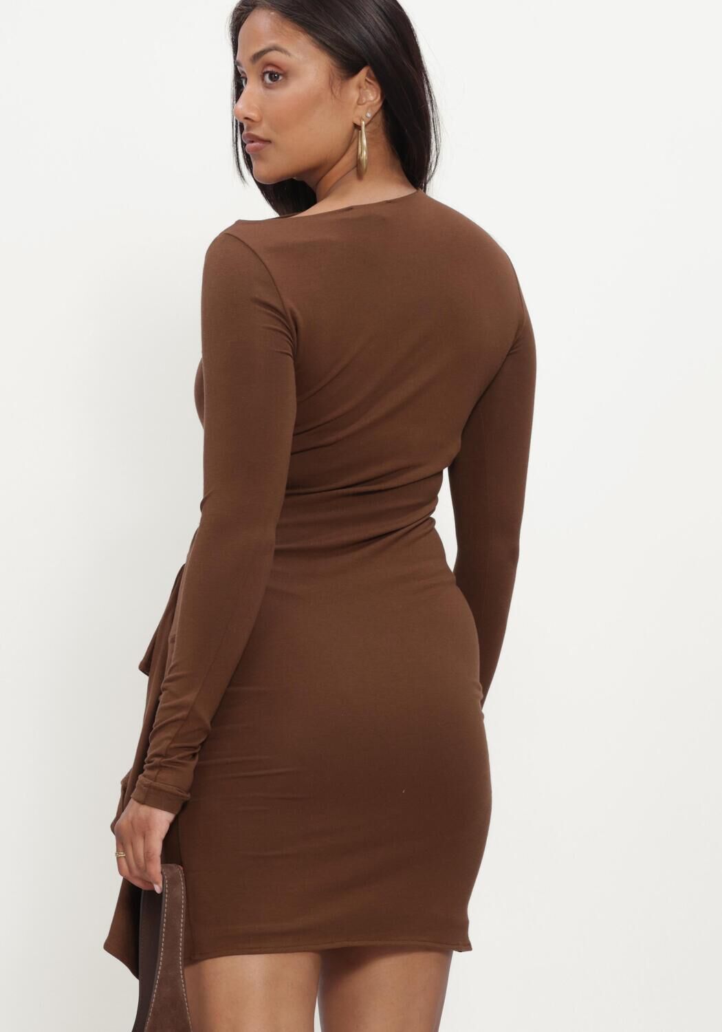 Bruine JOSH V Mini jurk YLA DRESS - large