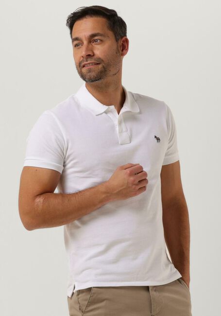 Witte PS PAUL SMITH Polo MENS SLIM FIT SS POLO SHIRT ZEBRA - large