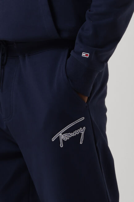 Donkerblauwe TOMMY JEANS Joggingbroek TJM REG SIGNATURE SWEATPANTS - large