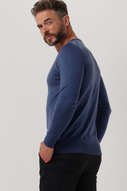 Blauwe PROFUOMO Trui PULLOVER V-NECK - large
