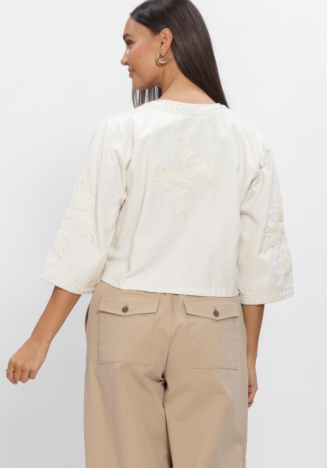 Gebroken wit SUMMUM Jack JACKET EMBROIDERY - large