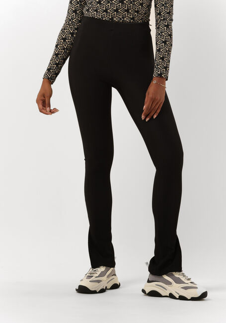 Zwarte COLOURFUL REBEL Flared broek ZIVA HIGH RISE SLIT TREGGING - large