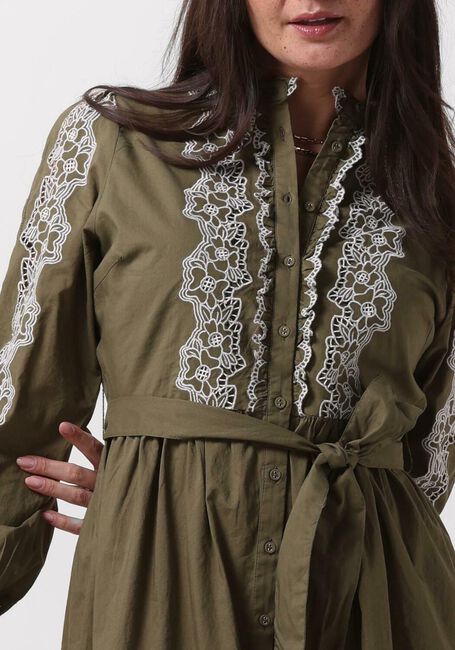 Groene Y.A.S. Mini jurk YASMURIS LS SHIRT DRESS S. - large