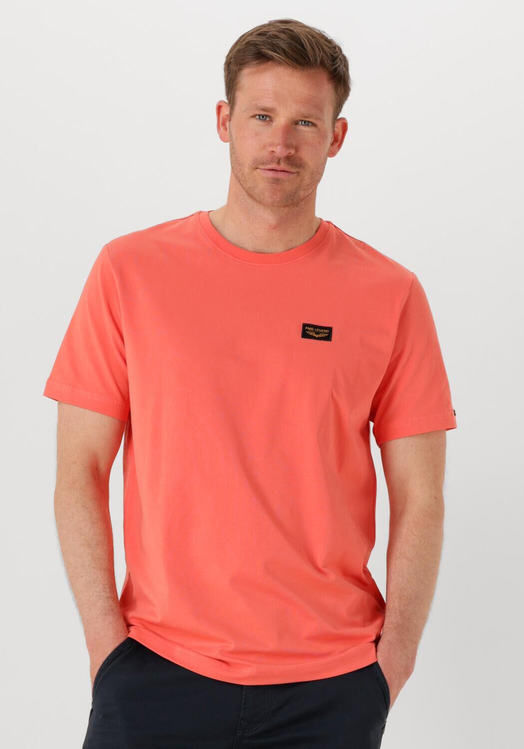 PME LEGEND Heren Polo's & T-shirts Guyver Tee Koraal