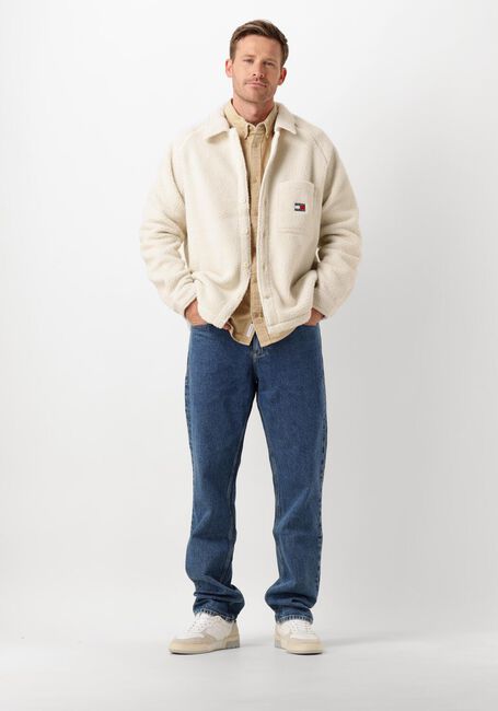 Witte TOMMY JEANS Jack TJM XS BADGE TEDDY OVERSHIRT - large