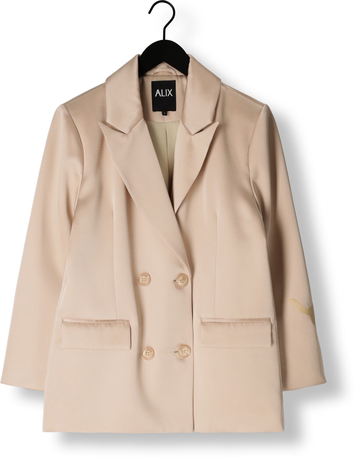 ALIX THE LABEL Dames Blazers Ladies Woven Shiny Coat Ecru