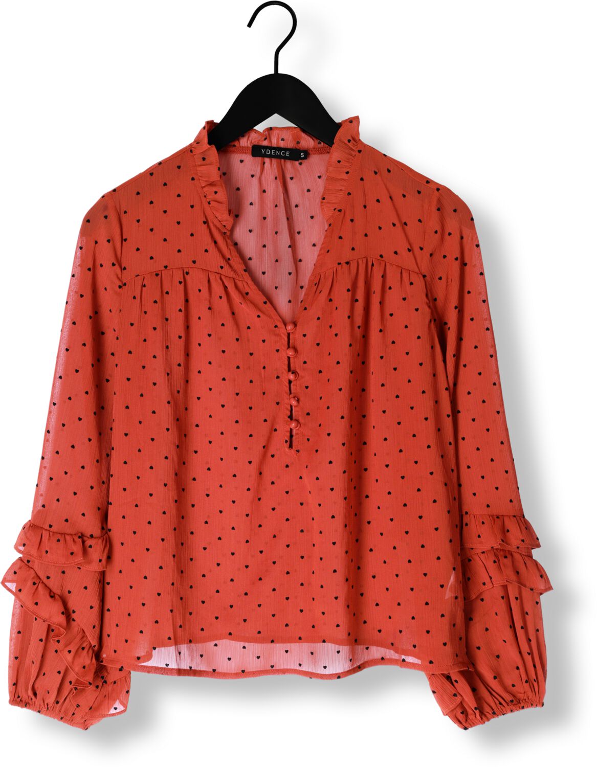 YDENCE Dames Blouses Blouse Nola Rood
