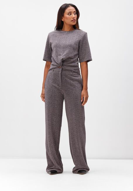 Antraciet DANTE6 Wijde broek NOEMIA LUREX PANTS - large