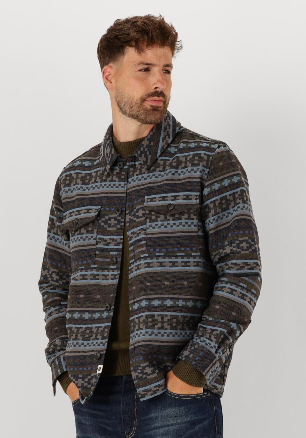ANERKJENDT Heren Overshirts Akoscar Inka Overshirt Bruin