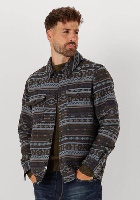 Bruine ANERKJENDT Overshirt AKOSCAR INKA OVERSHIRT - large