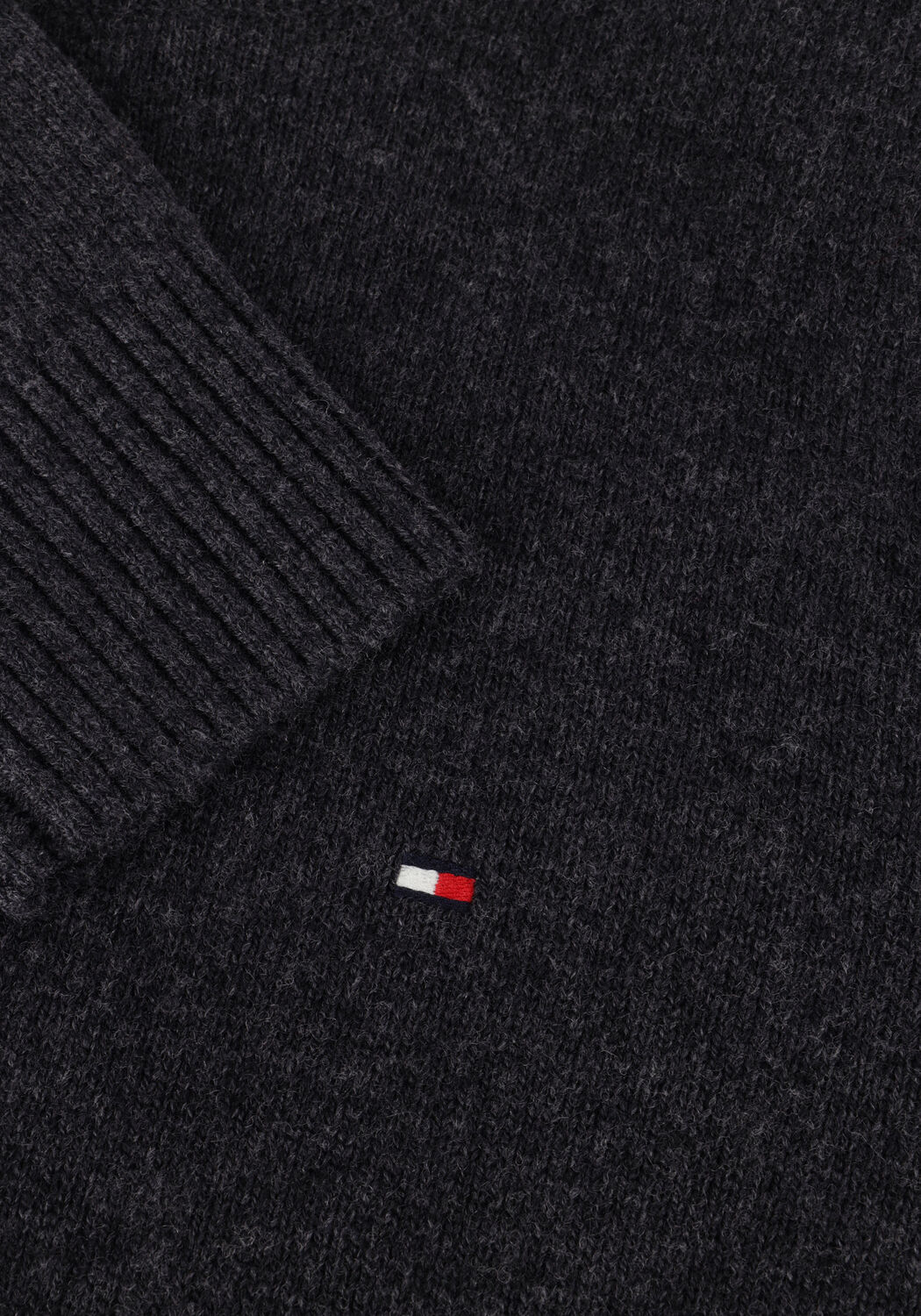 Donkergrijze TOMMY HILFIGER Trui LAMBSWOOL CREW NECK - large