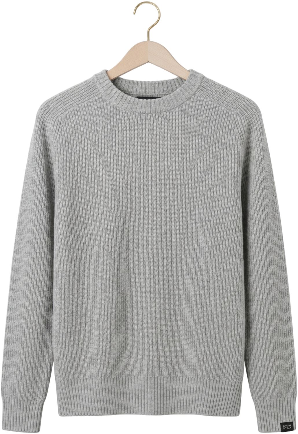 BUTCHER OF BLUE Heren Truien & Vesten Carter Knit Crew Lichtgrijs