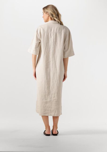 Zand BY-BAR Midi jurk BRUNO LINNEN DRESS - large