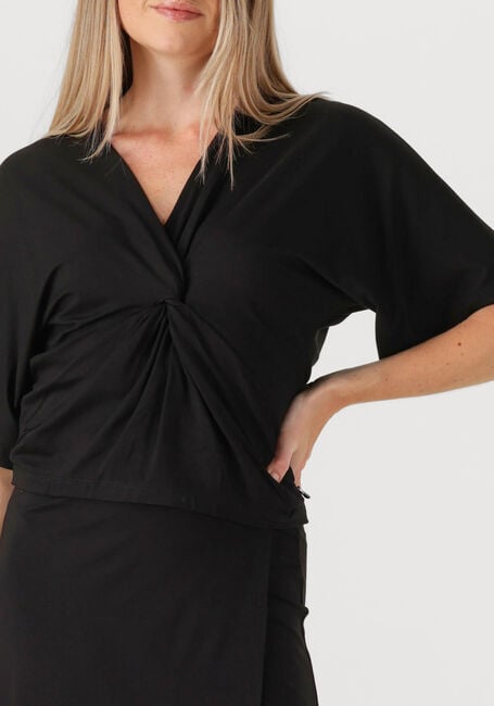Zwarte JANSEN AMSTERDAM Top FORINE SHIRT V 134 - large