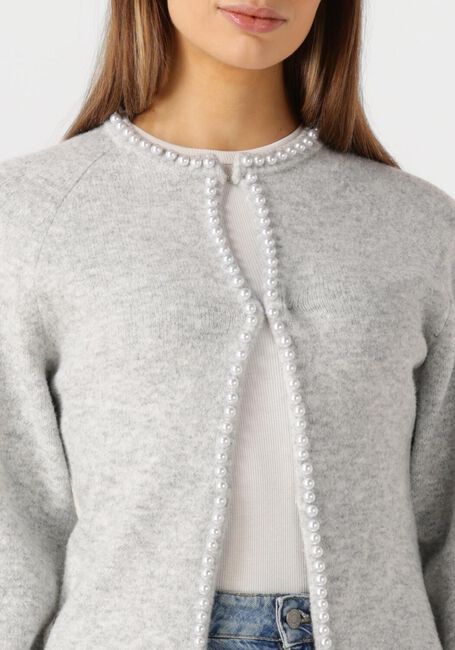 Lichtgrijze NEO NOIR Vest LILY PEARL KNIT CARDIGAN - large