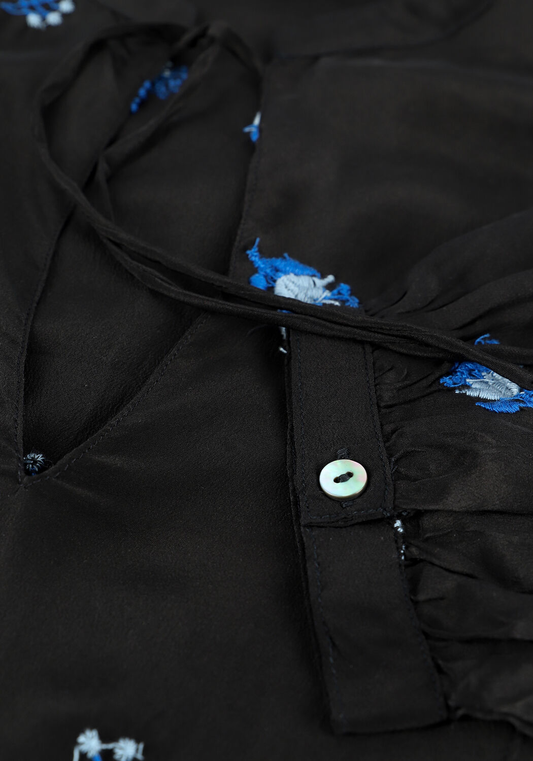 Zwarte SISSEL EDELBO Mini jurk MARYLIN NOIR SILK DRESS - large