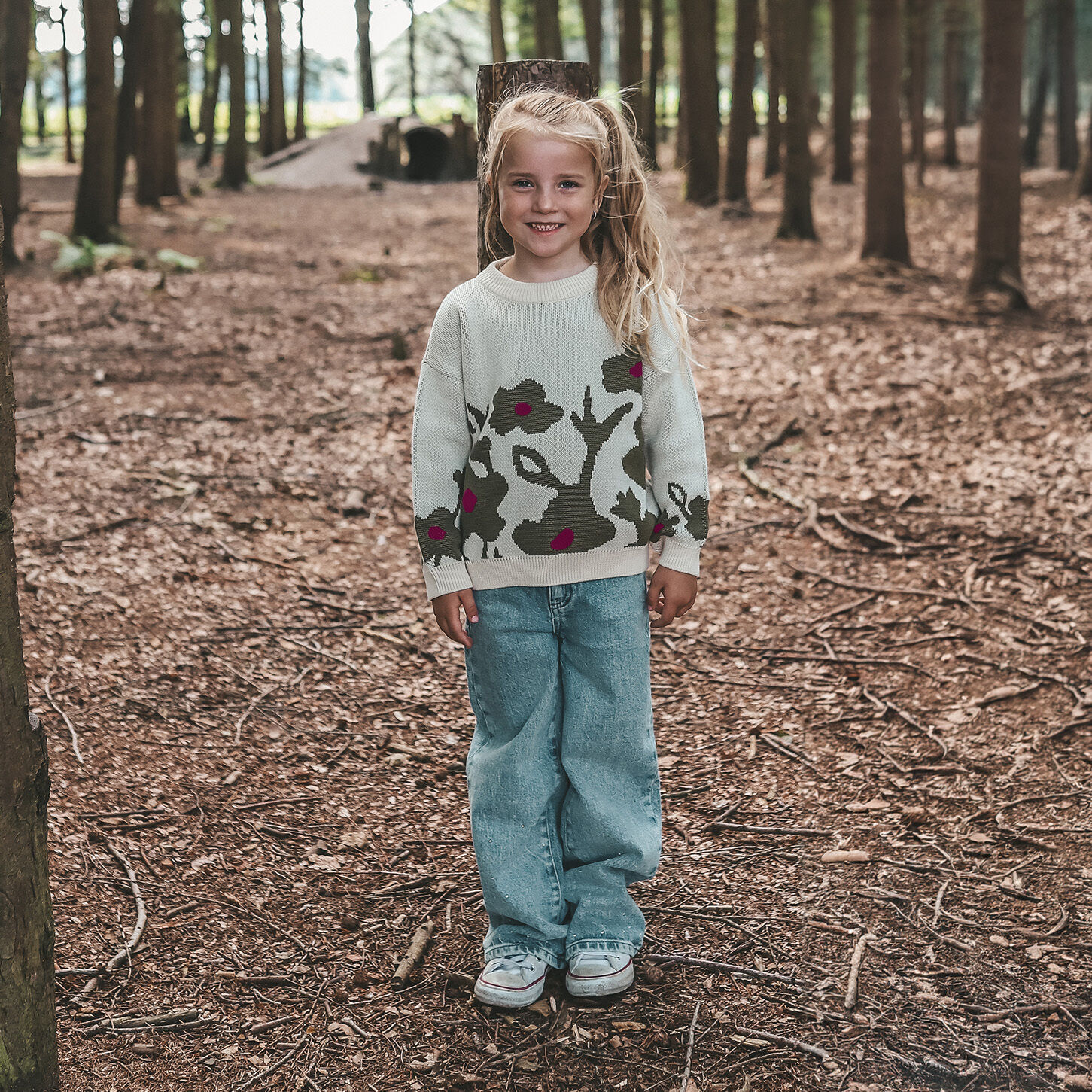YOUR WISHES Meisjes Truien & Vesten Flower Knit Chunky Sweater Multi