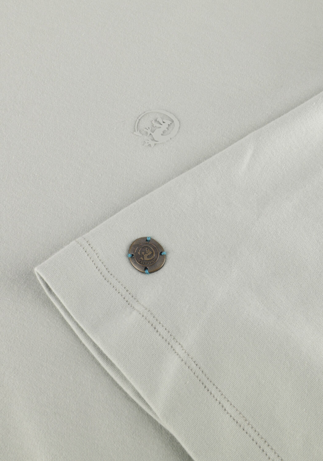 Grijze CAST IRON T-shirt REGULAR FIT INTERLOCK - large