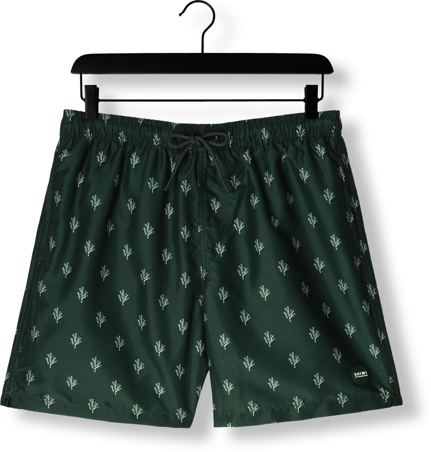 SHIWI Heren Zwembroeken Men Mike Swim Shorts 7 Inch Sketched Coral Groen