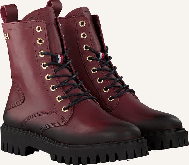 Rode TOMMY HILFIGER Veterboots SHADED TH BOOTIE Rode TOMMY HILFIGER Veterboots SHADED TH BOOTIE - large
