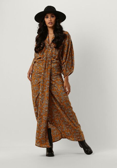 Gele SISSEL EDELBO Maxi jurk JUNO DRESS MAXI - large
