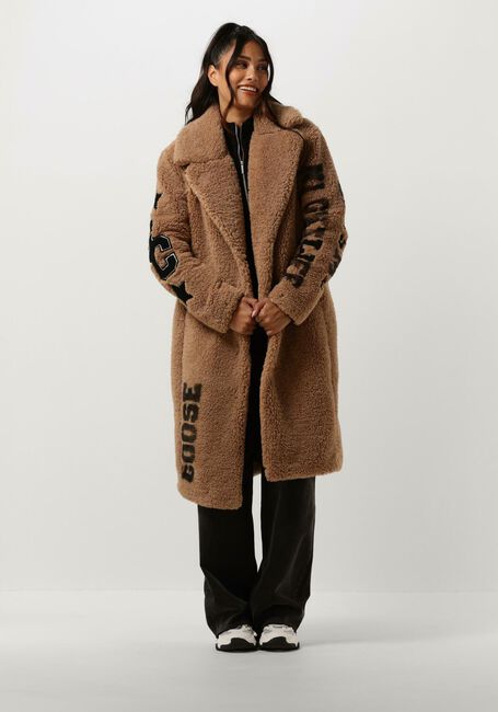 Cognac GOOSECRAFT Teddy jas GC RHONDA SCRIPT COAT - large