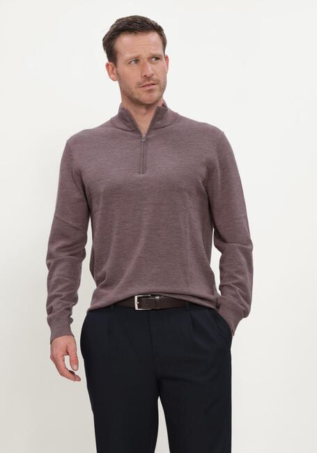 Paarse PROFUOMO Trui EXTRAFINE MERINO - large