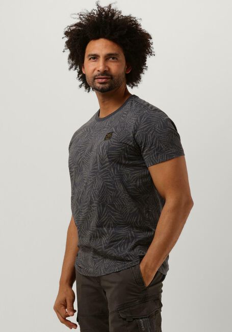 Donkerblauwe PME LEGEND T-shirt SHORT SLEEVE R-NECK SLUB JERSEY AOP - large