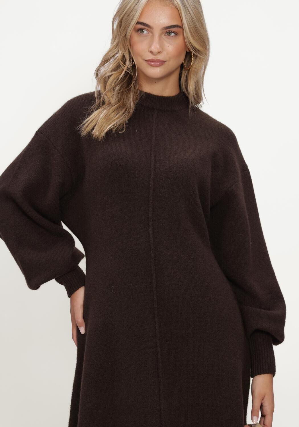 Bruine NOTRE-V Mini jurk NV-ILJA - large