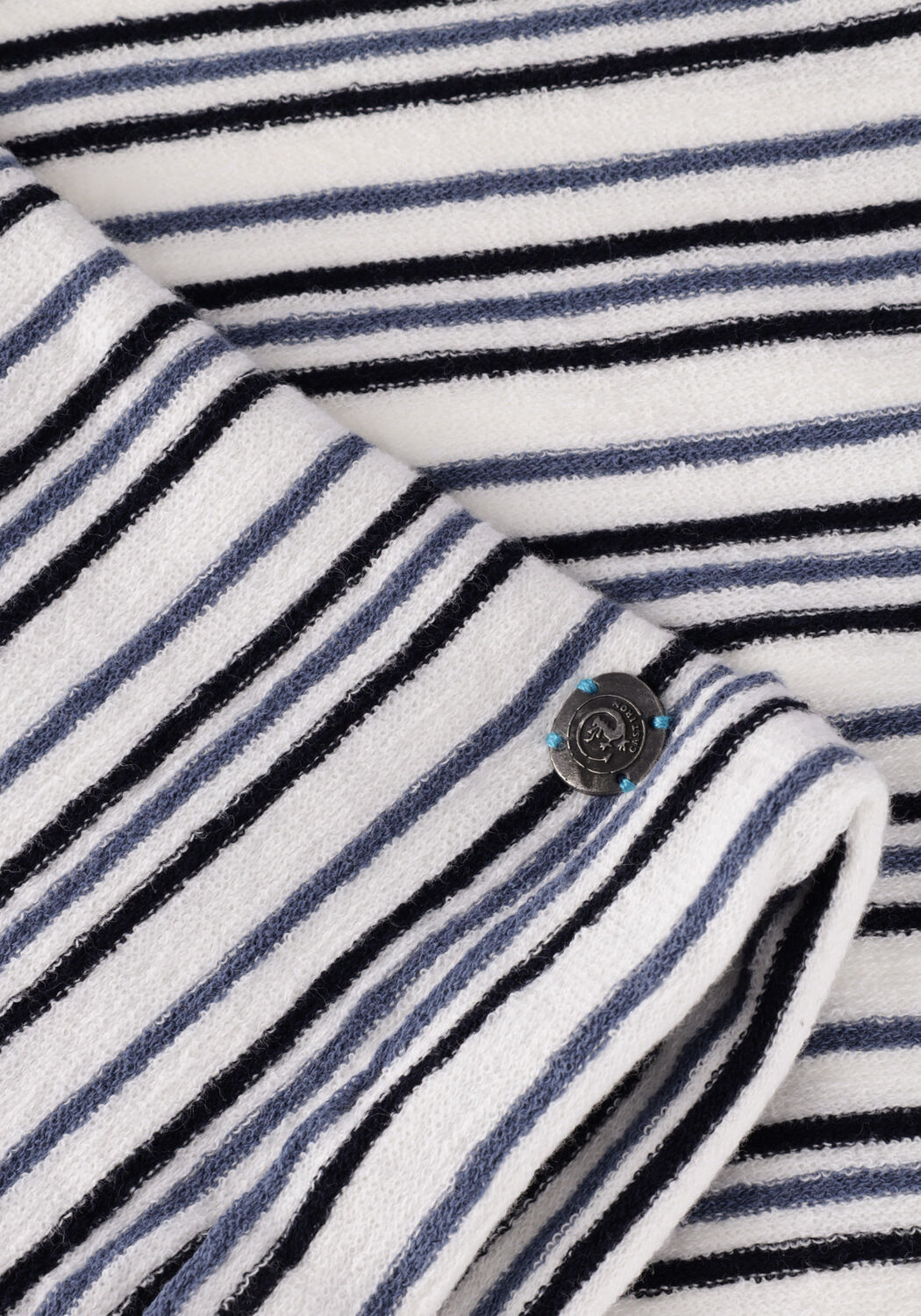 Blauwe CAST IRON T-shirt SHORT SLEEVE R-NECK RELAXED FIT BOUCL&Eacute; STRIPE - large