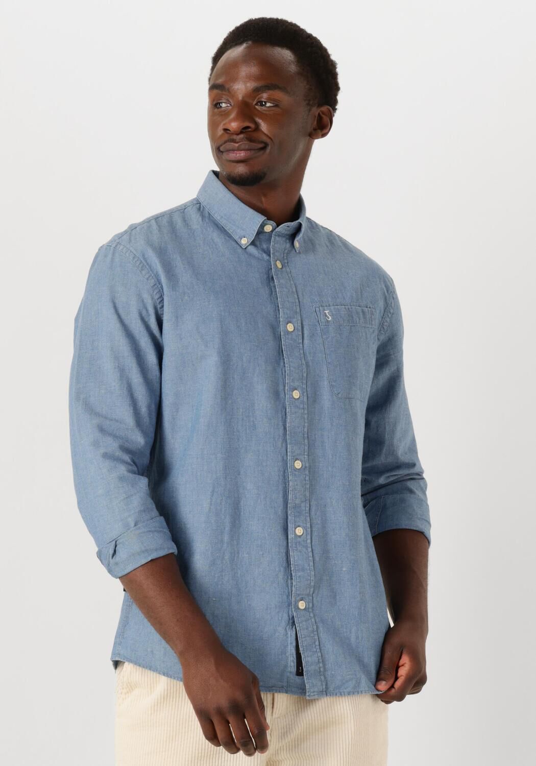 BUTCHER OF BLUE Heren Overhemden Aidan Chambray Shirt Blauw