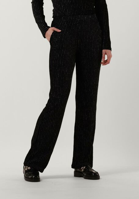 Zwarte ANOTHER LABEL Flared broek RIVOLI VELVET PANTS - large
