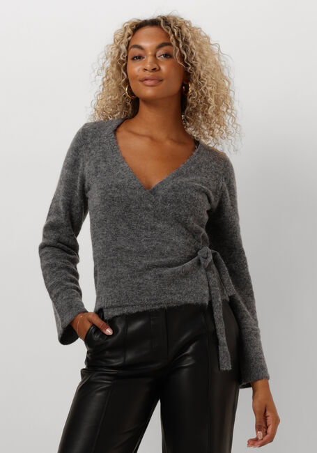 Grijze ENVII Vest ENADA LS V-KNIT 7216 - large