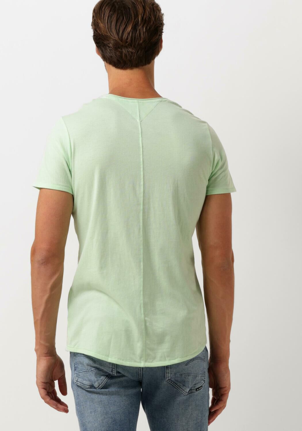 TOMMY JEANS Heren Polo's & T-shirts Tjm Xslim Jaspe C Neck Groen